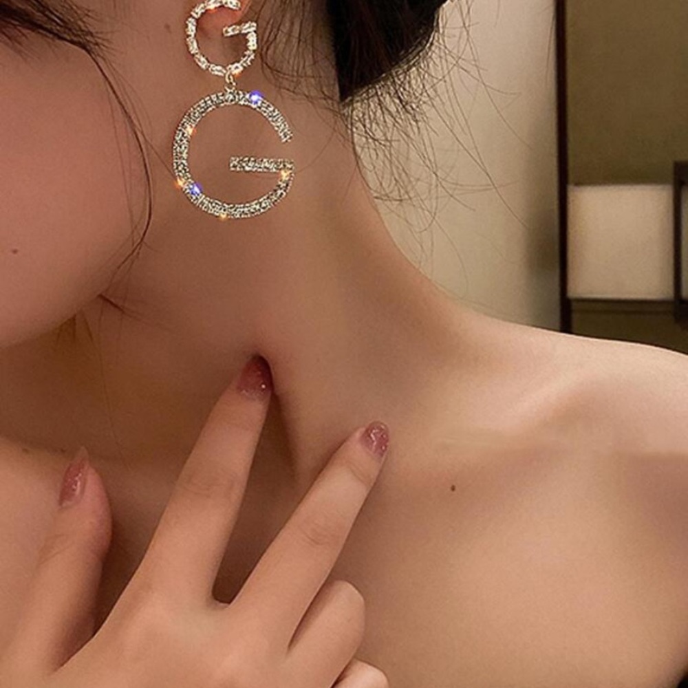 Elegant Gold GG Initial Earrings